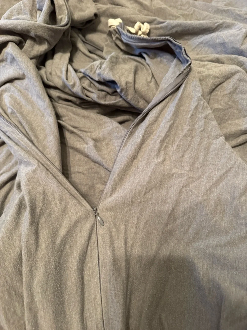 Gray Jersey Knit Duvet Cover